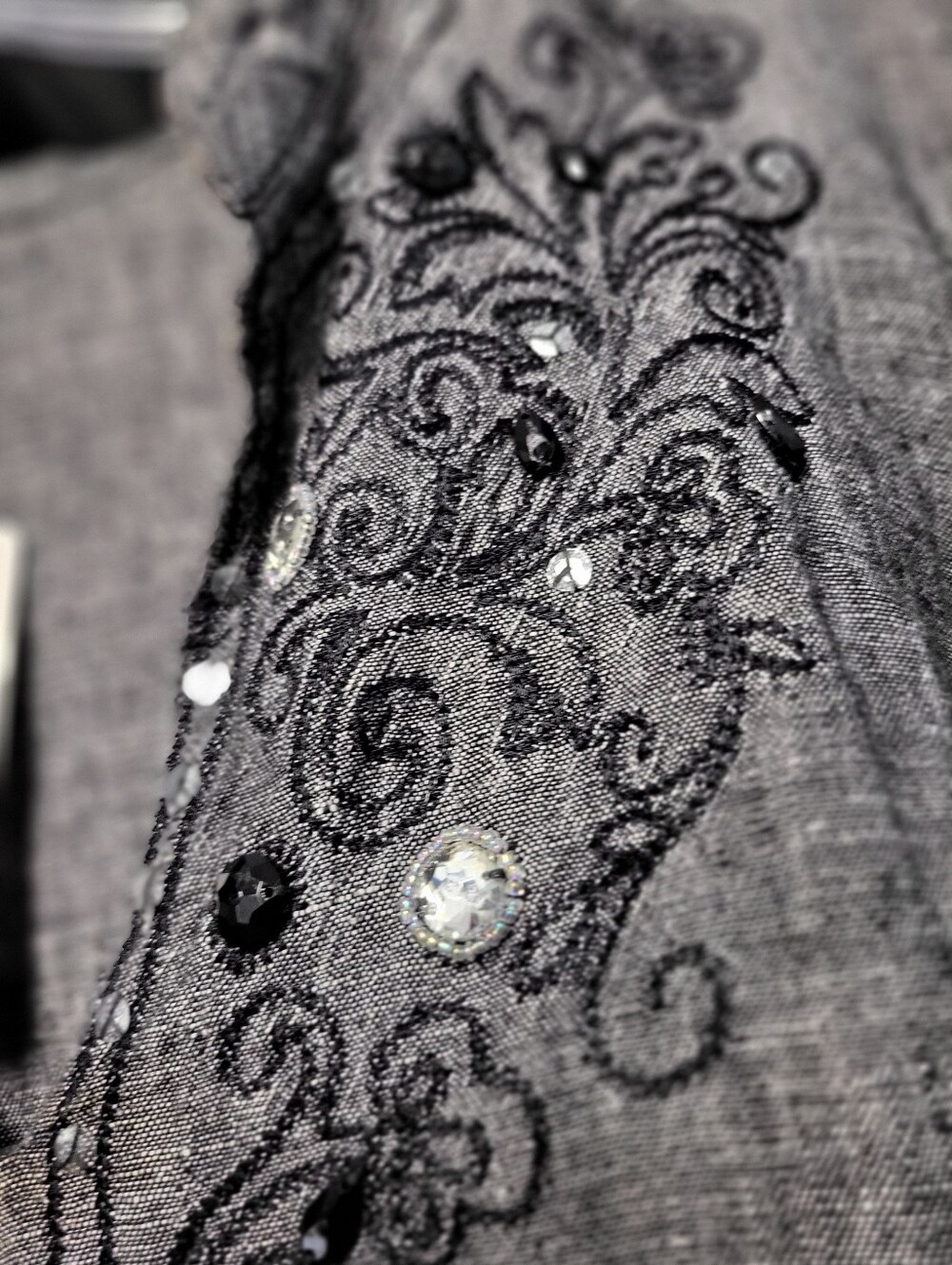 JM COLLECTION EMBROIDERED LINEN TUNIC SZ 20W - Picture 4 of 6